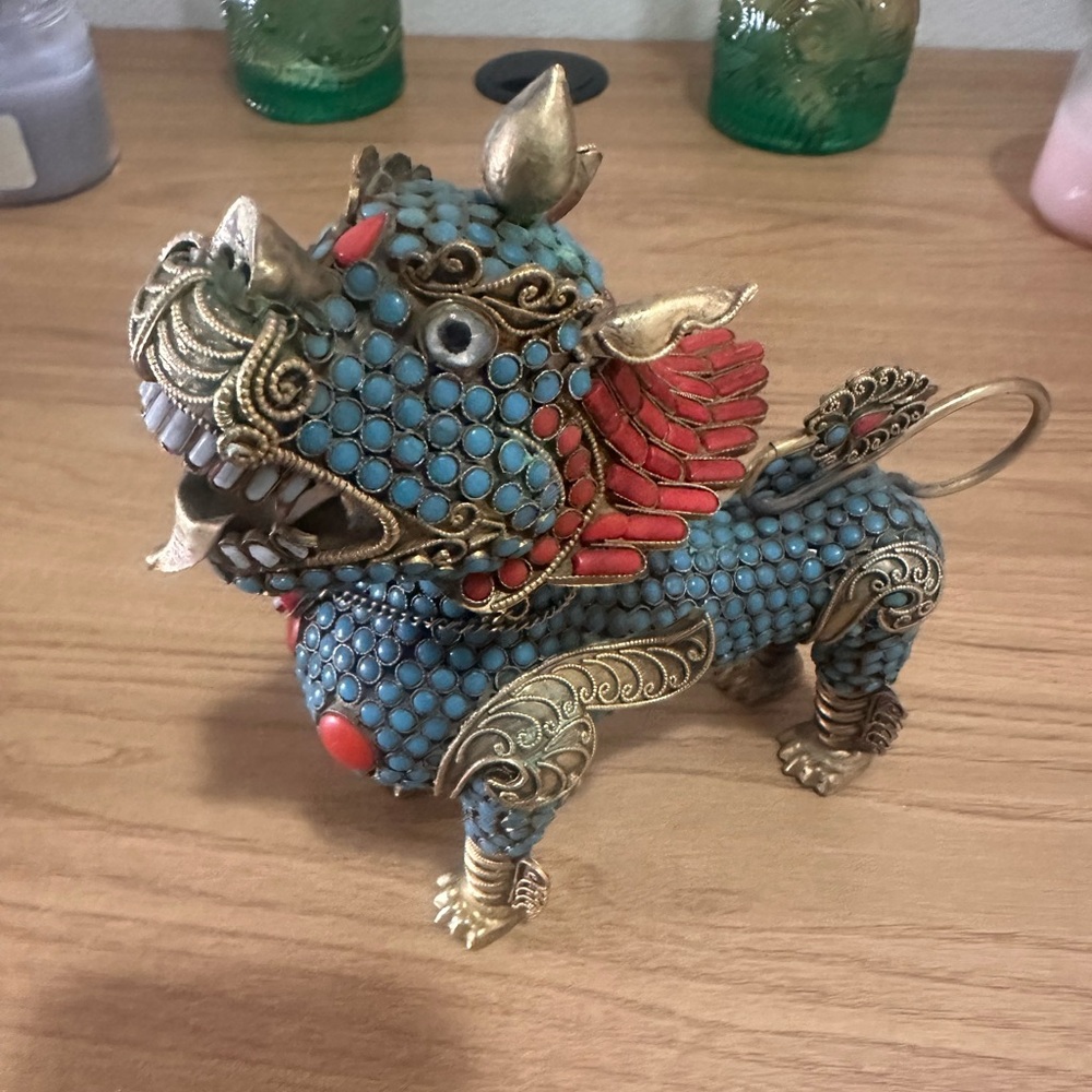 Foo Dog from Tibet. Asian Incense Burner. Brings Luck and Fortune